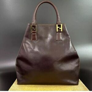 leather fendi bag with COA With long strap.